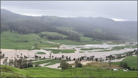 Gunns Plains in flood October 2022