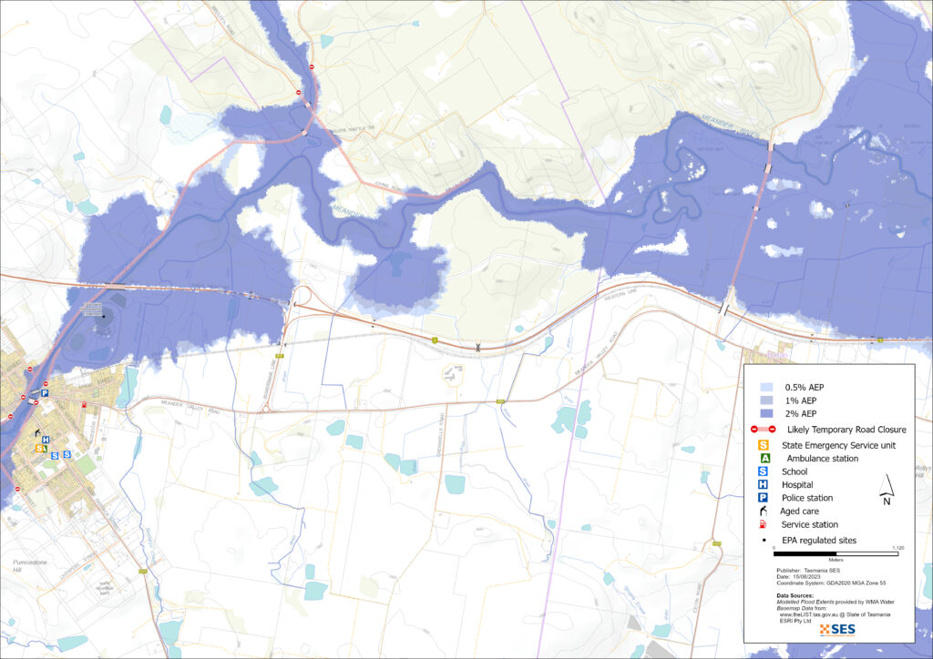 Reedy Marsh flood map